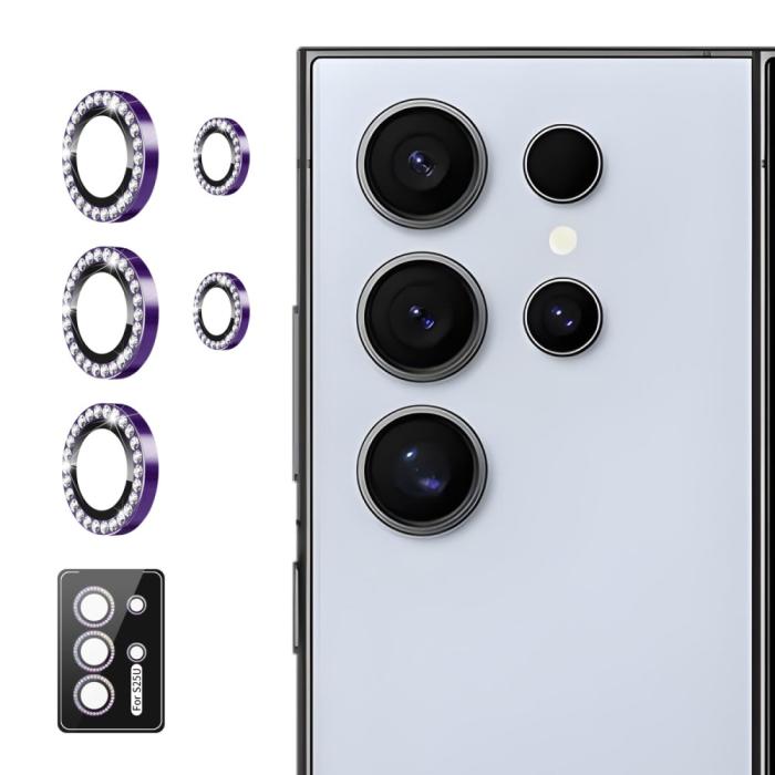 Bild 1, ENKAY Galaxy S25 Ultra Linsskydd Rhinestone Lila