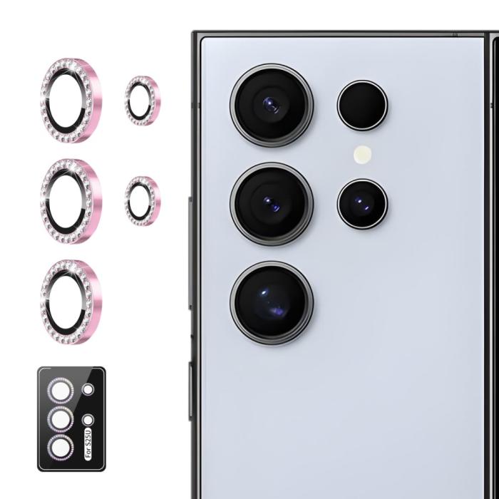 Bild 1, ENKAY Galaxy S25 Ultra Linsskydd Rhinestone Rosa
