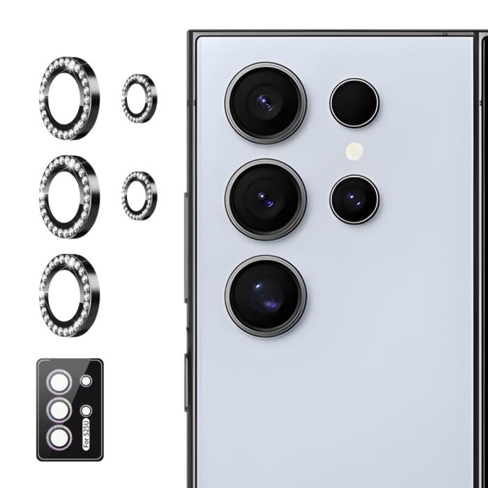 Bild 1, ENKAY Galaxy S25 Ultra Linsskydd Rhinestone Svart