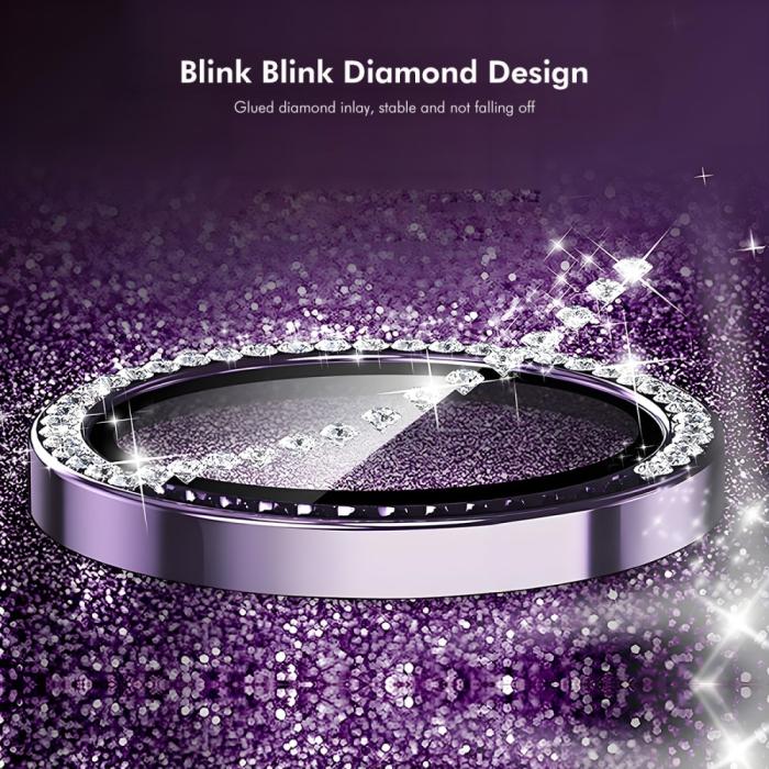 Bild 2, ENKAY Galaxy S25 Ultra Linsskydd Rhinestone Svart