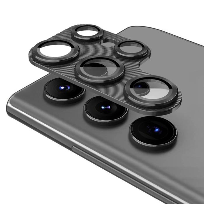 Bild 1, ENAKY Galaxy S25 Ultra Linsskydd Aluminium Härdat Glas Svart