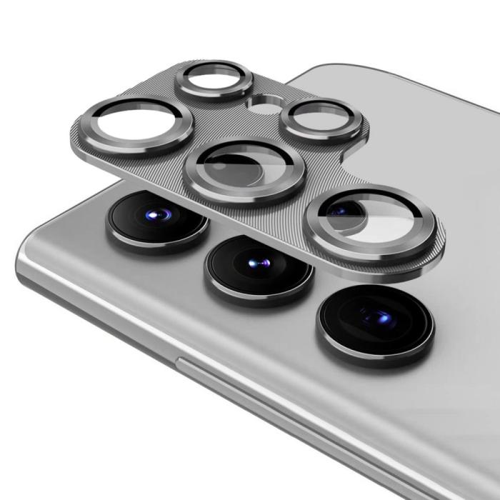 Bild 1, ENAKY Galaxy S25 Ultra Linsskydd Aluminium Härdat Glas Grå