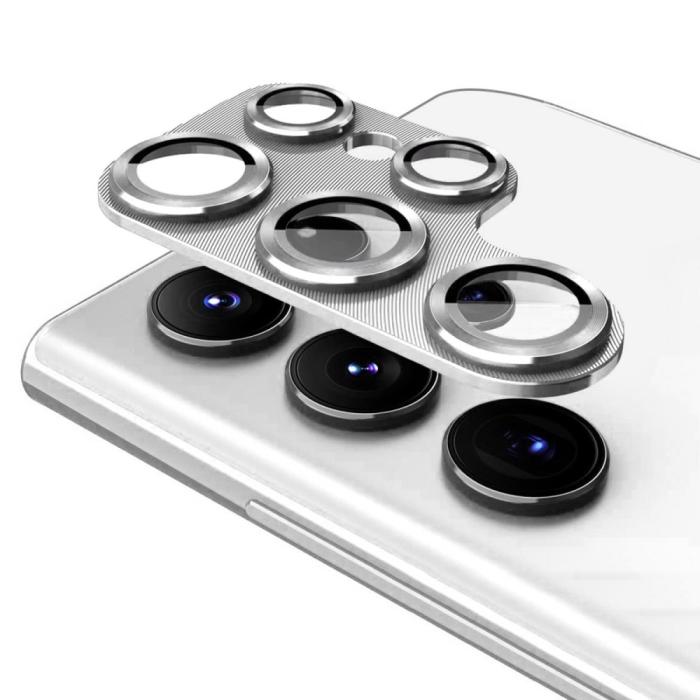 Bild 1, ENAKY Galaxy S25 Ultra Linsskydd Aluminium Härdat Glas Silver