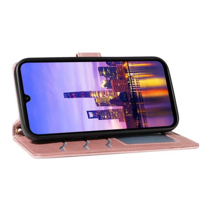 Bild 3, Samsung Galaxy A16 / A26 5G Fodral Rhombus Läder Roséguld