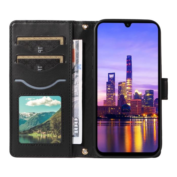 Bild 2, Samsung Galaxy A16 / A26 5G Fodral Rhombus Läder Svart