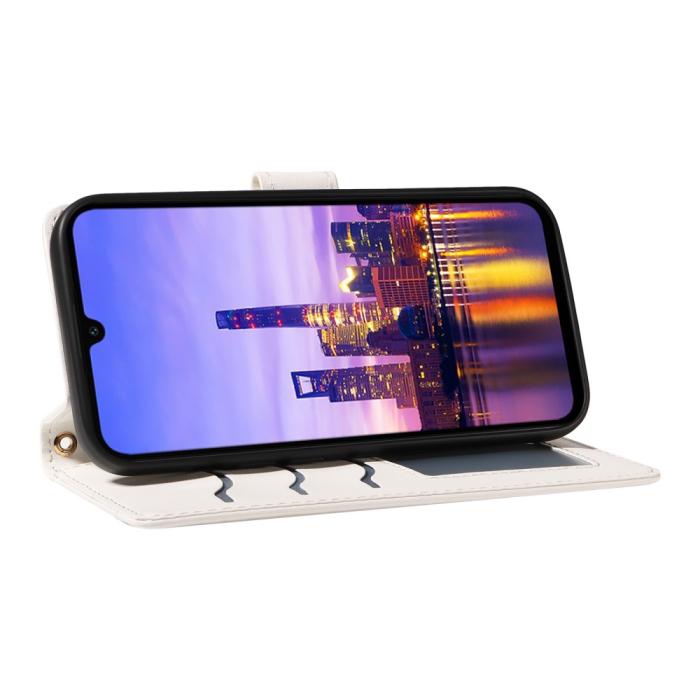 Bild 3, Samsung Galaxy A16 / A26 5G Fodral Rhombus Läder Vit