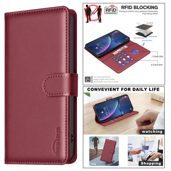 Bild 5, Samsung Galaxy A16 / A26 5G Fodral RFID Läder Röd