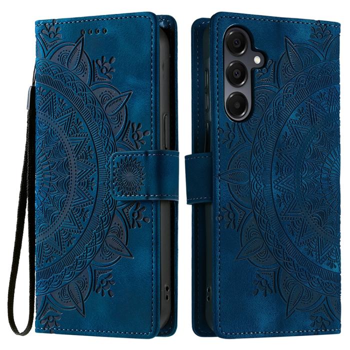 Bild 1, Samsung Galaxy A16 / A26 5G Fodral Mandala Läder Blå