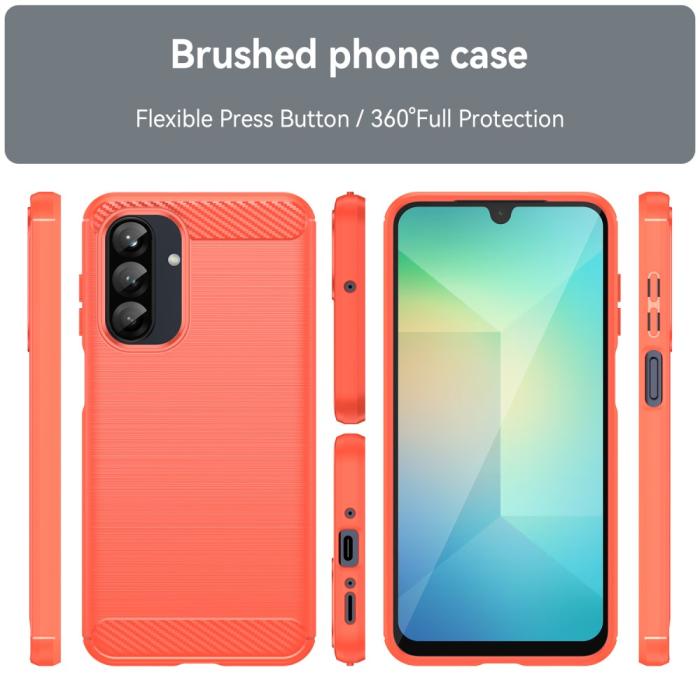 Bild 3, Samsung Galaxy A16 / A26 5G Skal Kolfiber Textur Röd