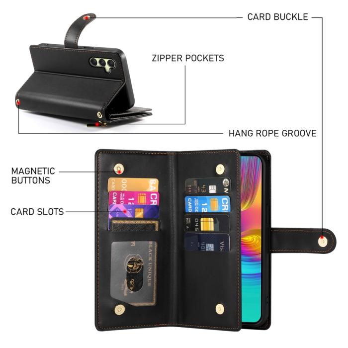 Bild 6, Samsung Galaxy A16 / A26 5G Fodral Med Kortfack Svart