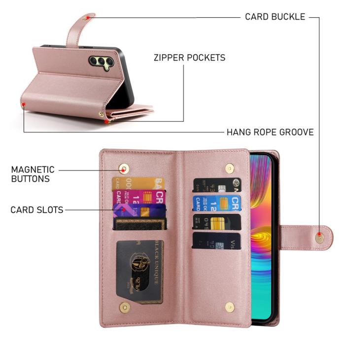 Bild 6, Samsung Galaxy A16 / A26 5G Fodral Med Kortfack Roséguld