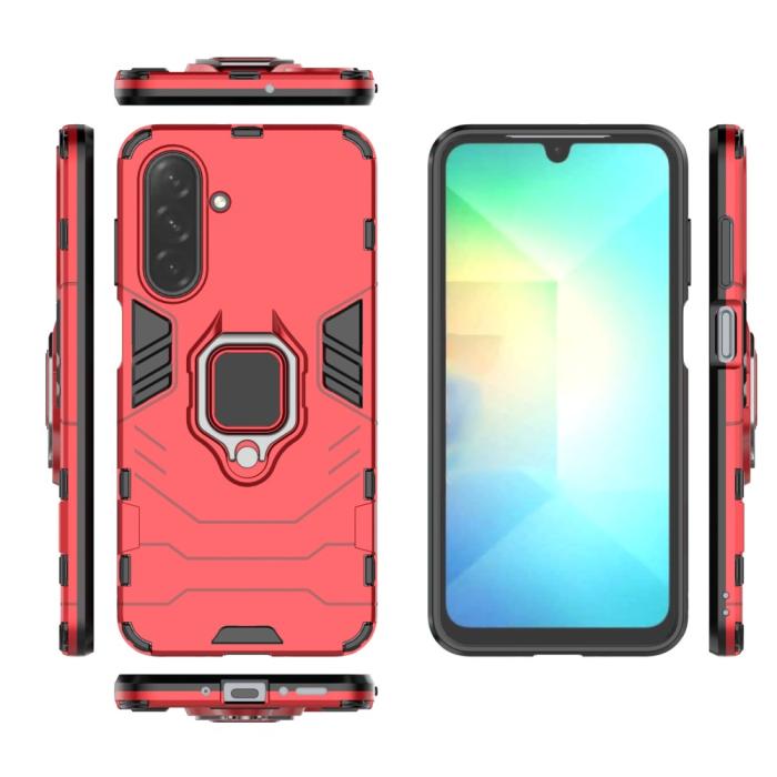 Bild 5, Samsung Galaxy A16 / A26 5G Skal Hybrid Ring Armor Röd