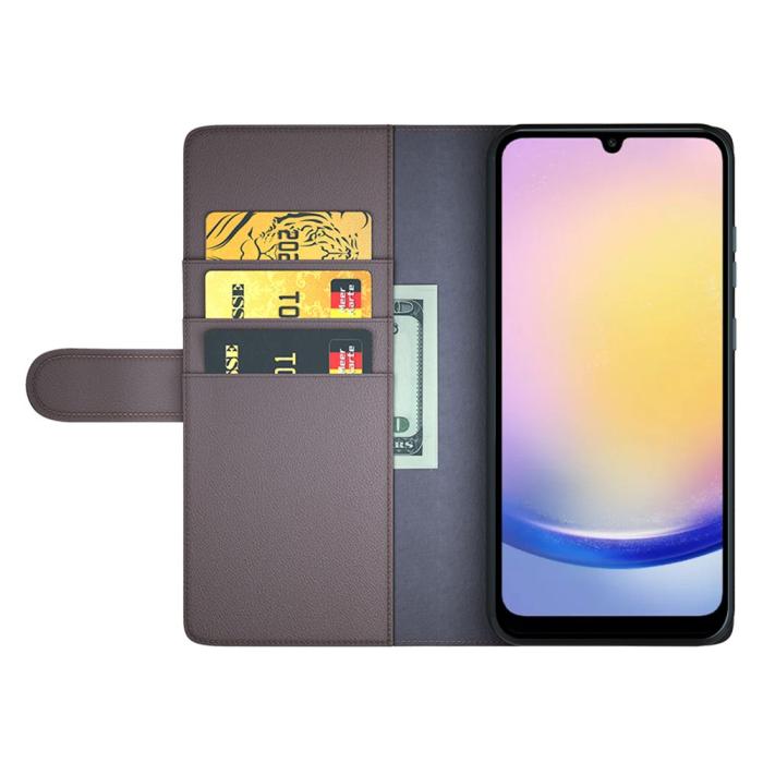 Bild 2, Samsung Galaxy A16 / A26 5G Fodral Premium Äkta Läder Brun