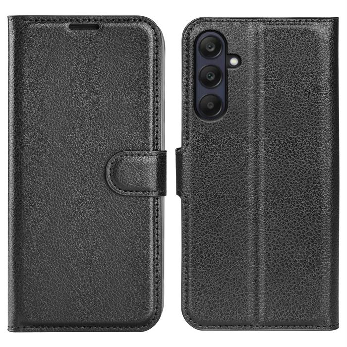 Bild 1, Samsung Galaxy A16 / A26 5G Fodral Litchi Läder Textur Svart