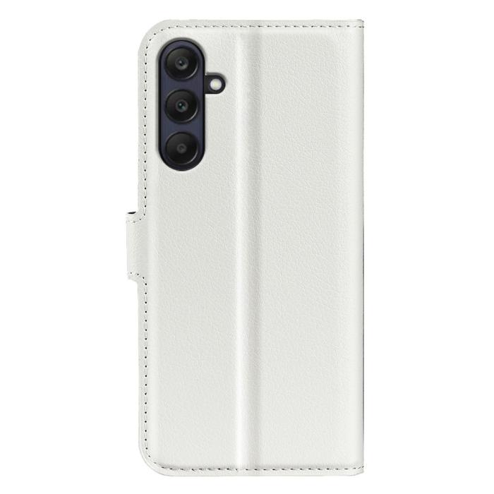 Bild 6, Samsung Galaxy A16 / A26 5G Fodral Litchi Läder Textur Vit