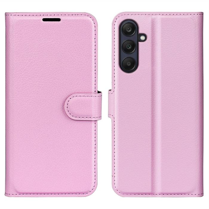 Bild 1, Samsung Galaxy A16 / A26 5G Fodral Litchi Läder Textur Ljus Rosa
