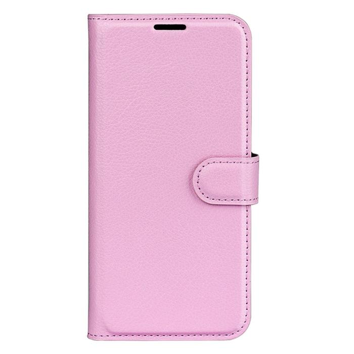 Bild 5, Samsung Galaxy A16 / A26 5G Fodral Litchi Läder Textur Ljus Rosa
