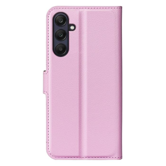 Bild 6, Samsung Galaxy A16 / A26 5G Fodral Litchi Läder Textur Ljus Rosa
