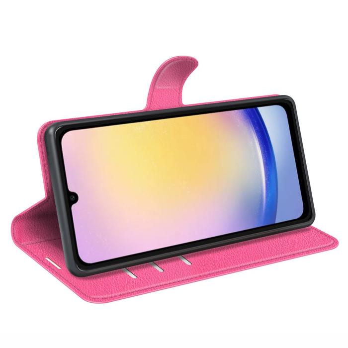 Bild 3, Samsung Galaxy A16 / A26 5G Fodral Litchi Läder Textur Rosa
