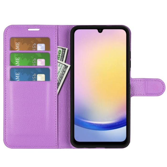 Bild 2, Samsung Galaxy A16 / A26 5G Fodral Litchi Läder Textur Lila