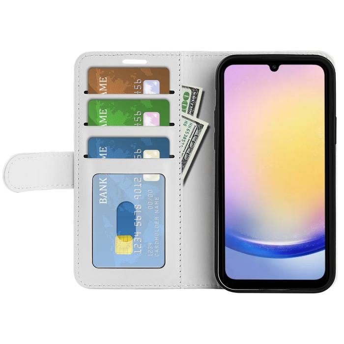 Bild 2, Samsung Galaxy A26 5G Fodral Crazy Horse Läder Vit