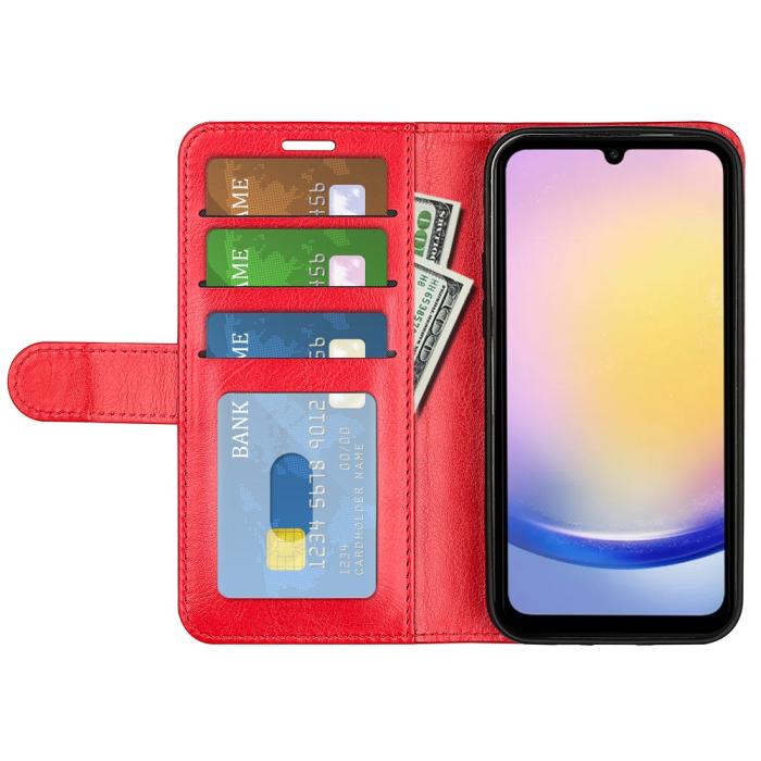 Bild 2, Samsung Galaxy A26 5G Fodral Crazy Horse Läder Röd