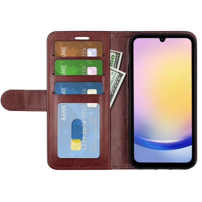 Bild 2, Samsung Galaxy A26 5G Fodral Crazy Horse Läder Brun