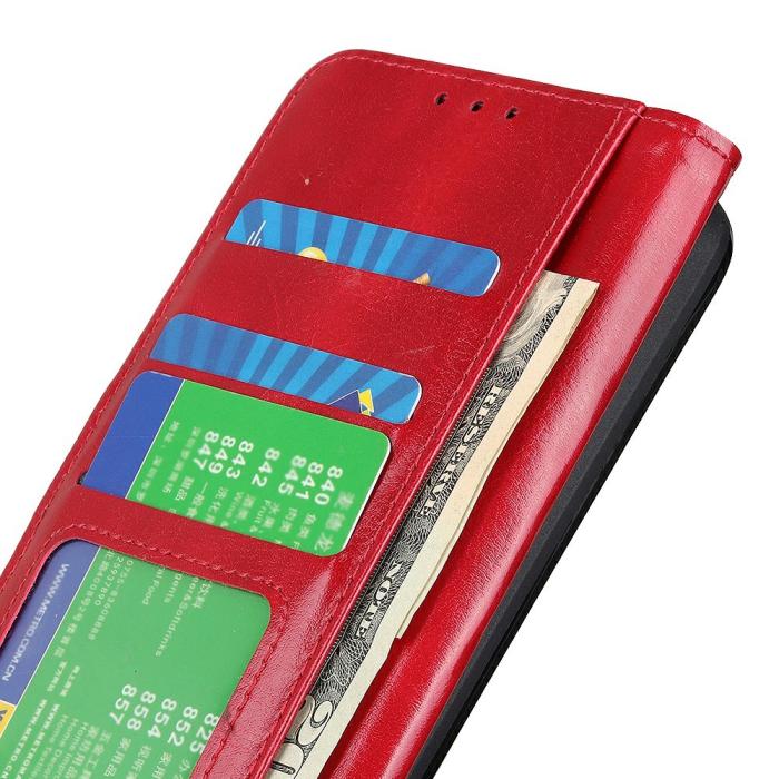 Bild 4, Samsung Galaxy A16 / A26 5G Fodral Crazy Horse Läder Röd