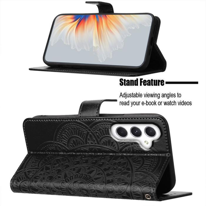Bild 3, Samsung Galaxy A16 / A26 5G Fodral Mandala Läder Svart