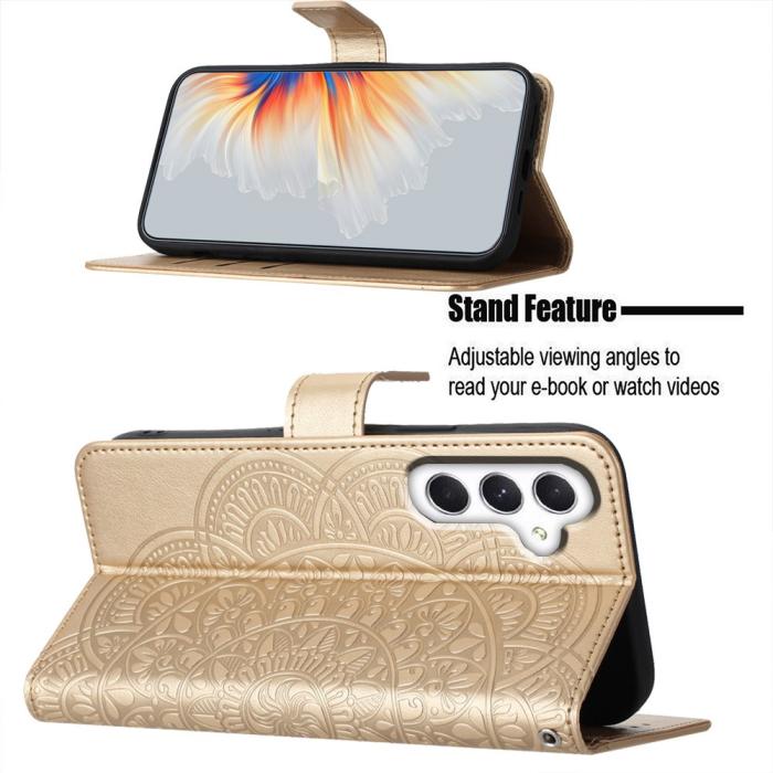Bild 3, Samsung Galaxy A16 / A26 5G Fodral Mandala Läder Guld