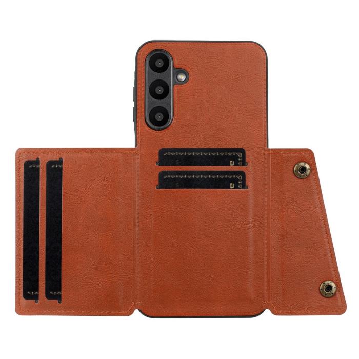 Bild 3, Samsung Galaxy A26 5G Skal Läder Med Kortfack Och Magnet