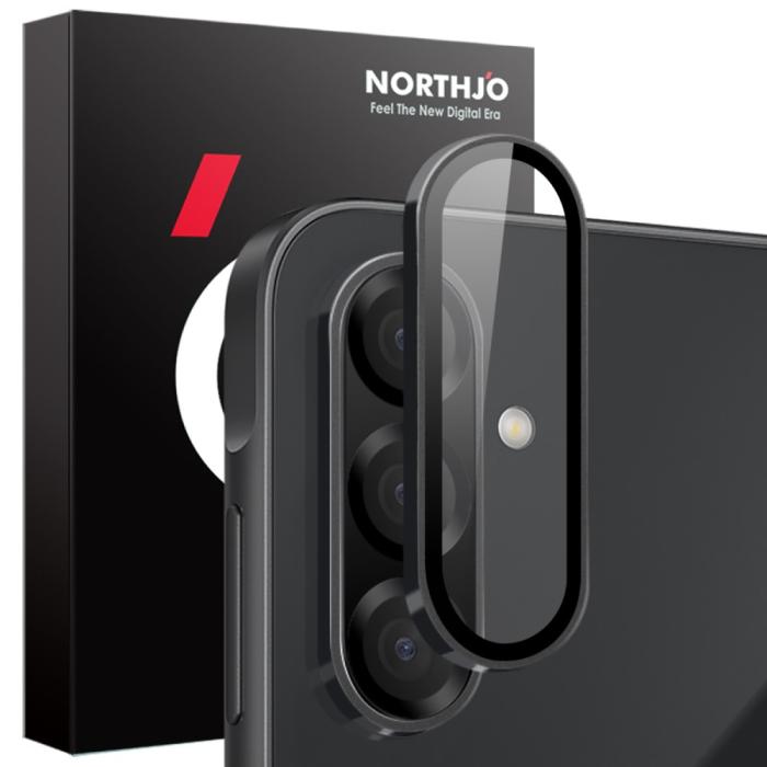 Bild 1, NORTHJO Galaxy A26 5G Linsskydd Härdat Glas Svart