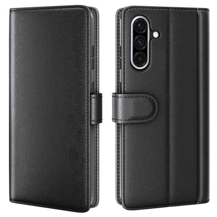 Bild 1, Samsung Galaxy A36 5G/A56 5G Fodral Premium Äkta Läder Svart