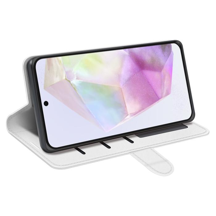 Bild 3, Samsung Galaxy A36 5G/A56 5G Fodral Crazy Horse Läder Vit