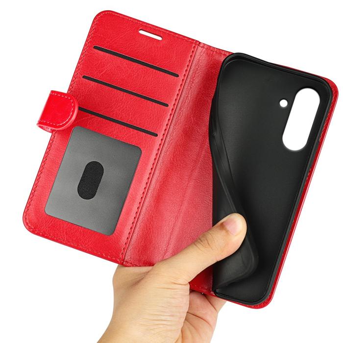 Bild 4, Samsung Galaxy A36 5G/A56 5G Fodral Crazy Horse Läder Röd