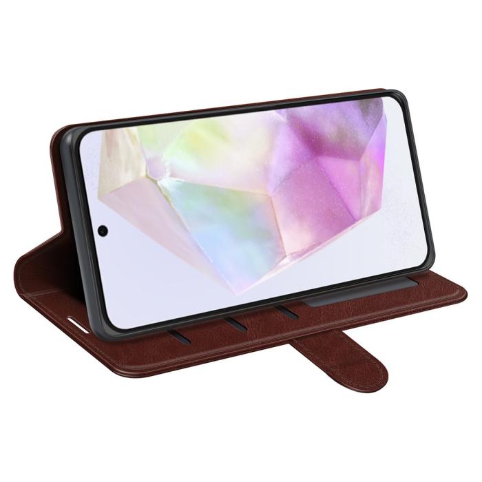 Bild 3, Samsung Galaxy A36 5G/A56 5G Fodral Crazy Horse Läder Brun