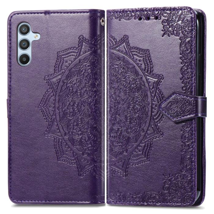 Bild 1, Samsung Galaxy A36 5G/A56 5G Fodral Mandala Läder Lila