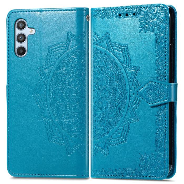 Bild 1, Samsung Galaxy A36 5G/A56 5G Fodral Mandala Läder Blå
