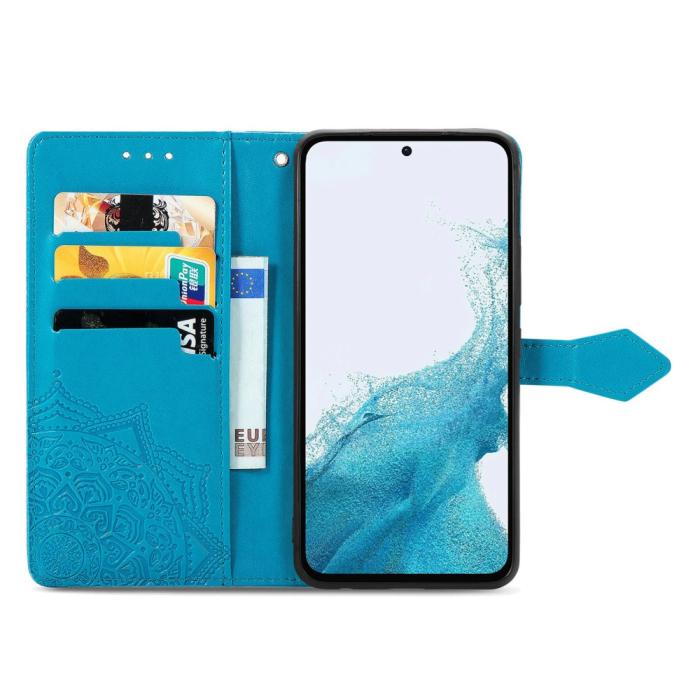 Bild 2, Samsung Galaxy A36 5G/A56 5G Fodral Mandala Läder Blå