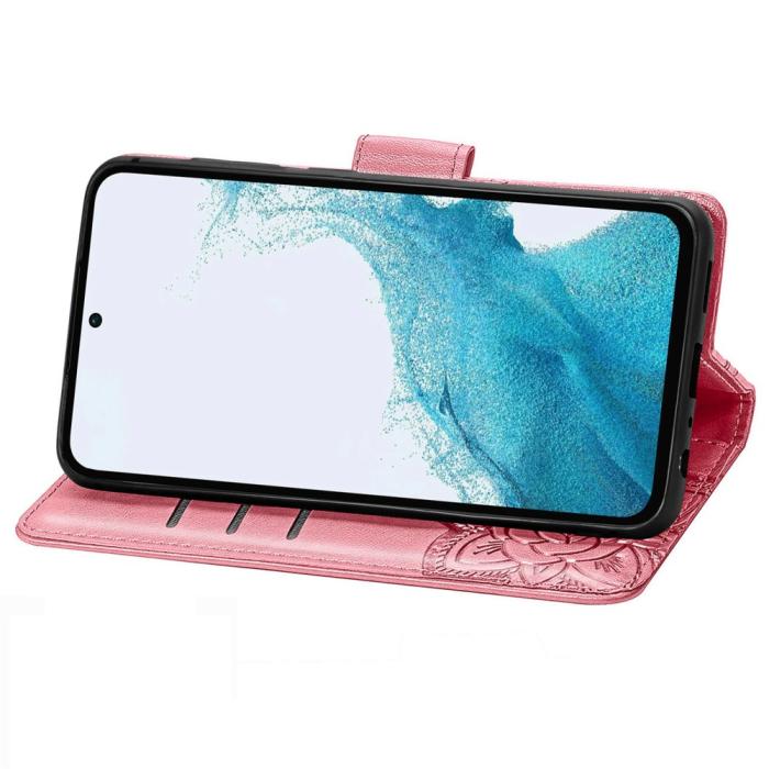 Bild 3, Samsung Galaxy A36 5G / A56 5G Fodral Fjäril Tryck Rosa
