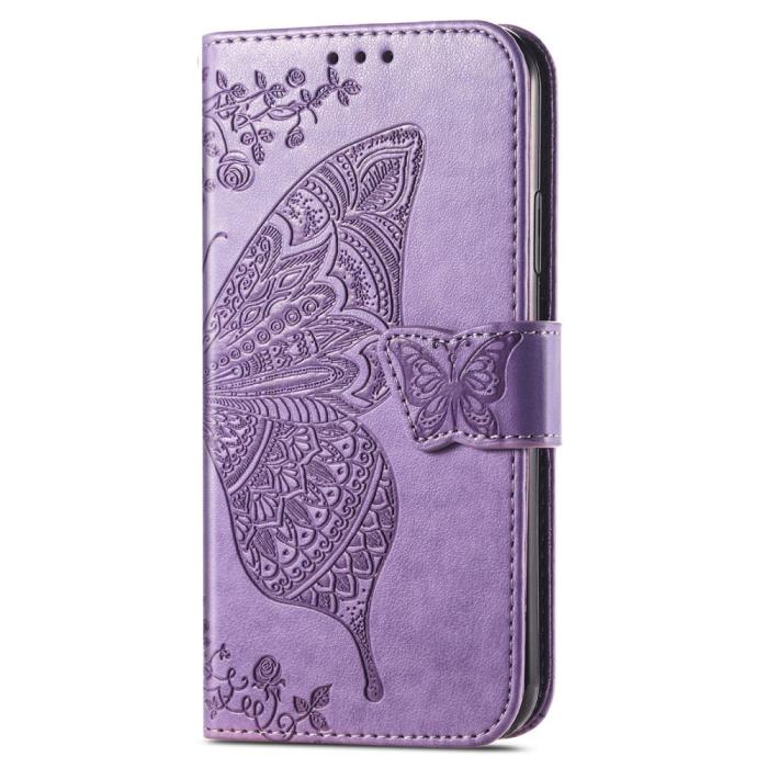 Bild 5, Samsung Galaxy A36 5G / A56 5G Fodral Fjäril Tryck Lila