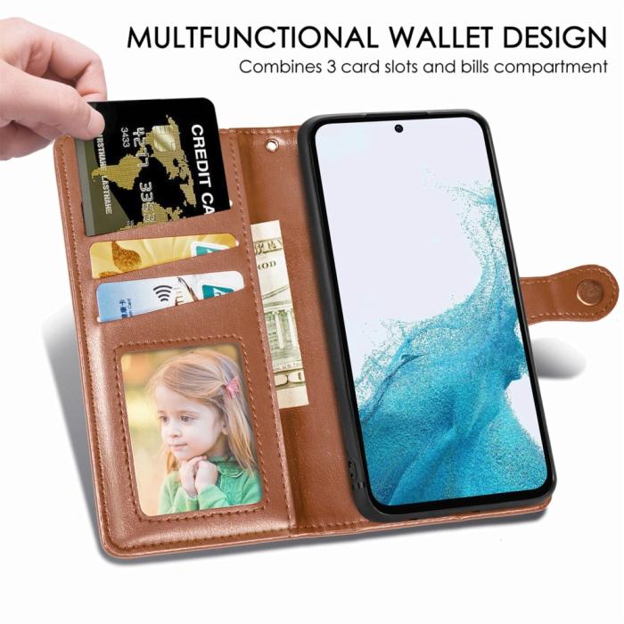 Bild 4, Samsung Galaxy A36 5G / A56 5G Plånboksfodral Läder Brun