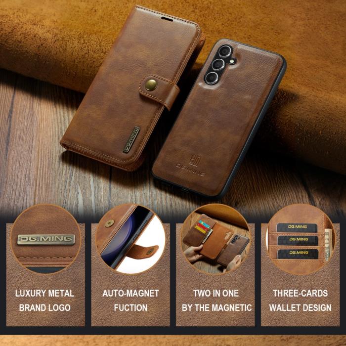 Bild 6, DG.MING Samsung Galaxy A36 5G/A56 5G 2in1 Fodral / Skal Brun