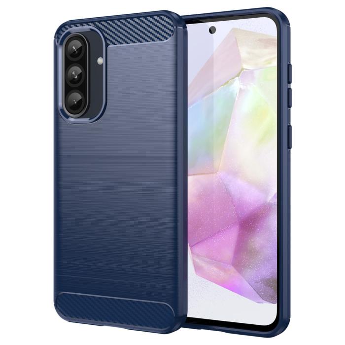 Bild 1, Samsung Galaxy A56 5G / A36 5G Skal Borstad Stål Blå