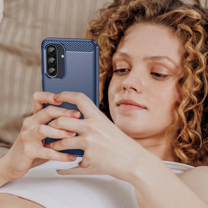 Bild 6, Samsung Galaxy A56 5G / A36 5G Skal Borstad Stål Blå