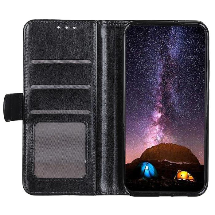 Bild 2, Samsung Galaxy A36 5G/A56 5G Fodral Crazy Horse Läder Svart