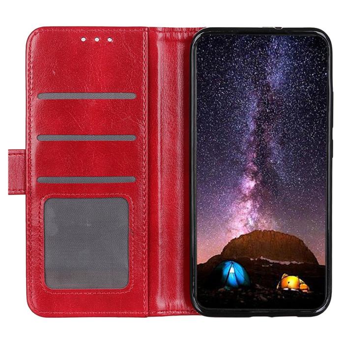 Bild 2, Samsung Galaxy A36 5G/A56 5G Fodral Crazy Horse Läder Röd