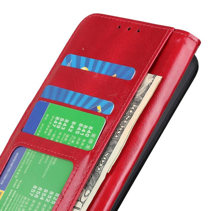 Bild 4, Samsung Galaxy A36 5G/A56 5G Fodral Crazy Horse Läder Röd