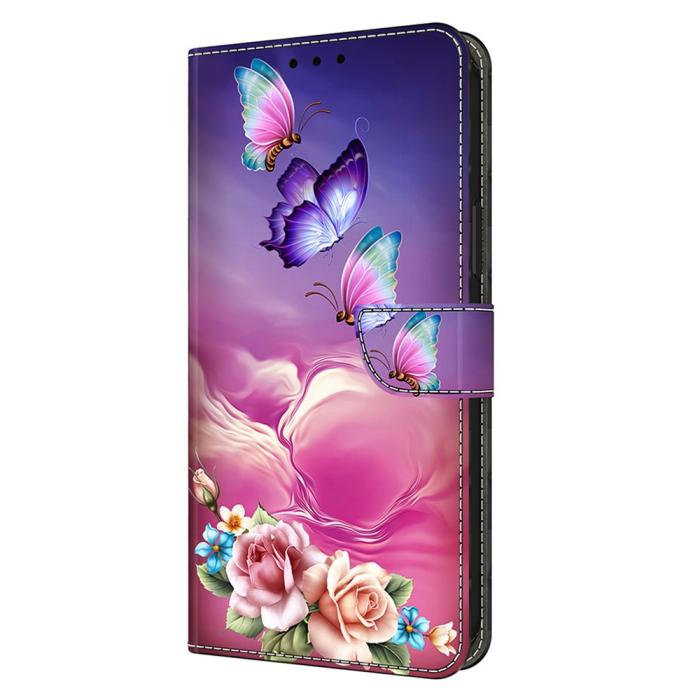 Bild 4, Galaxy A36 5G/A56 5G Fodral Med Tryck Blommor/Fjärilar
