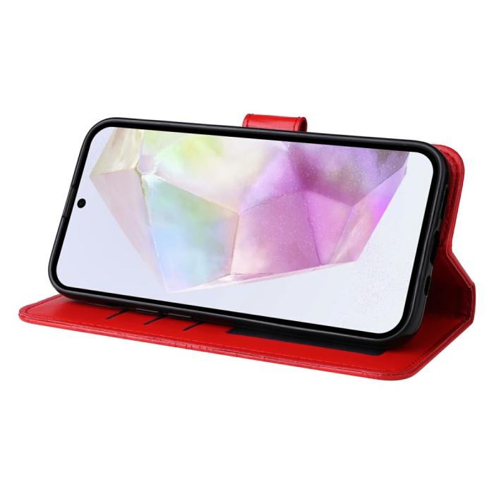 Bild 4, Samsung Galaxy A36 5G / A56 5G Fodral Läder Solros Röd